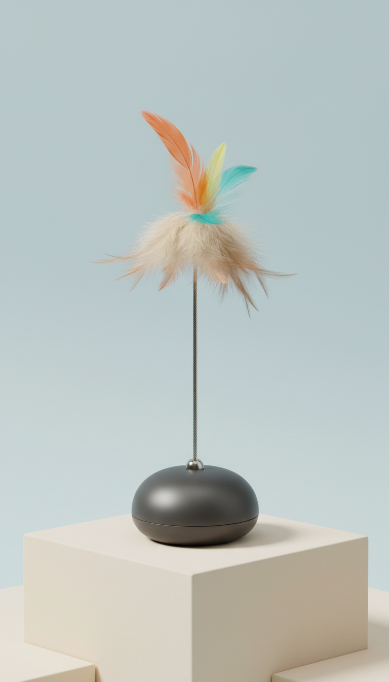 Magnetic Base Feather Toy